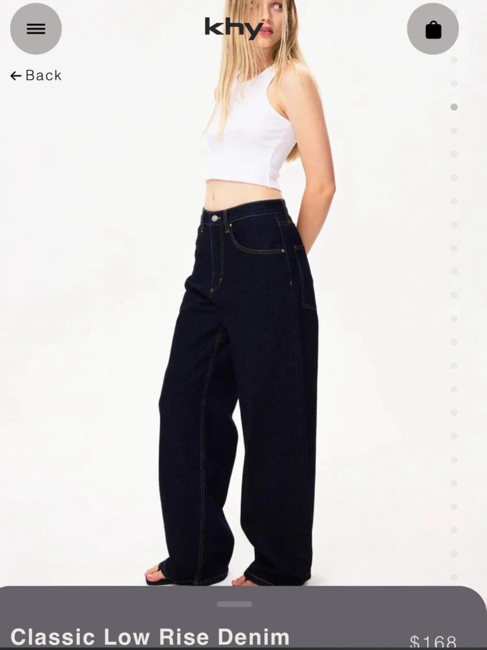 KHY by Kylie Jenner classic low rise denim - dark wash